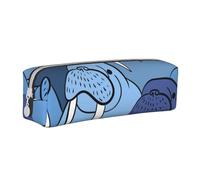 YWSOTRE Muro de morsa, Estuche para lápices Estuche para lápices Estuche para lápices de Cuero portátil con Estuche para cosméticos con Cremallera