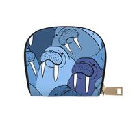 YWSOTRE Muro de morsa, Funda de Cuero de PU para Tarjetas, Tarjetero Elegante, Tarjetero Tipo Billetera