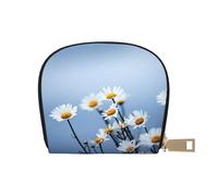 YWSOTRE Naturaleza Flor Blanca, Funda de Cuero de PU para Tarjetas, Tarjetero Elegante, Tarjetero Tipo Billetera