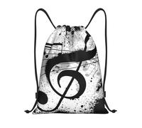 YWSOTRE Nota musical, Mochila con cordón, unisex, para deporte, gimnasio, informal, para el día a día, talla M