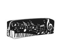 YWSOTRE Notas Clave del Piano, Estuche para lápices Estuche para lápices Estuche para lápices de Cuero portátil con Estuche para cosméticos con Cremallera