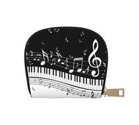 YWSOTRE Notas Clave del Piano, Funda de Cuero de PU para Tarjetas, Tarjetero Elegante, Tarjetero Tipo Billetera