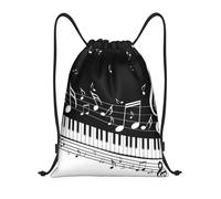 YWSOTRE Notas clave del piano, Mochila con cordón, unisex, para deporte, gimnasio, informal, para el día a día, talla M