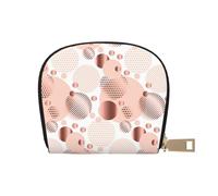 YWSOTRE Ola de Oro Rosa, Funda de Cuero de PU para Tarjetas, Tarjetero Elegante, Tarjetero Tipo Billetera