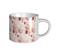 YWSOTRE Ola de oro rosa,Taza de cerámica de gran capacidad, taza de té, taza de café 450 ml