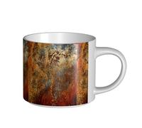 YWSOTRE Óxido marrón Metal colorido Oxidado,Taza de cerámica de gran capacidad, taza de té, taza de café 450 ml