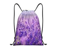 YWSOTRE Paisaje Flor Lavanda Púrpura Paisaje, Mochila con cordón, unisex, para deporte, gimnasio, informal, para el día a día, talla M