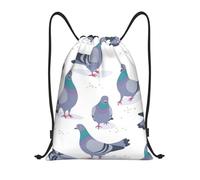 YWSOTRE Palomas Azuladas, Mochila con cordón, unisex, para deporte, gimnasio, informal, para el día a día, talla M