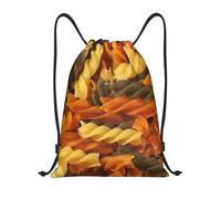 YWSOTRE Pastas sabrosas, Mochila con cordón, unisex, para deporte, gimnasio, informal, para el día a día, talla M