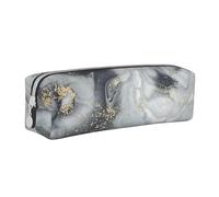 YWSOTRE Pastel De Salpicaduras Abstractas De Mármol Gris, Estuche para lápices Estuche para lápices Estuche para lápices de Cuero portátil con Estuche para cosméticos con Cremallera