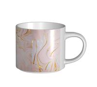YWSOTRE Pastel Marmoleado Ajustado,Taza de cerámica de gran capacidad, taza de té, taza de café 450 ml