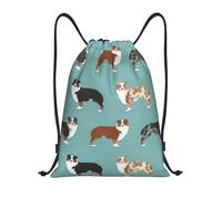 YWSOTRE pastores australianos, Mochila con cordón, unisex, para deporte, gimnasio, informal, para el día a día, talla M