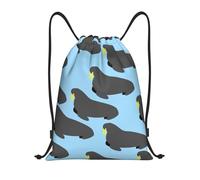 YWSOTRE Patrón animal morsa, Mochila con cordón, unisex, para deporte, gimnasio, informal, para el día a día, talla M