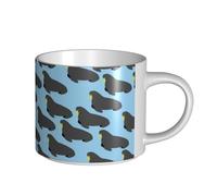 YWSOTRE Patrón de animal de morsa,Taza de cerámica de gran capacidad, taza de té, taza de café 450 ml