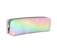 YWSOTRE Patrón de Colores del Arco Iris, Estuche para lápices Estuche para lápices Estuche para lápices de Cuero portátil con Estuche para cosméticos con Cremallera