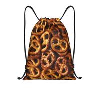 YWSOTRE Patrón de pan de pretzels, Mochila con cordón, unisex, para deporte, gimnasio, informal, para el día a día, talla M