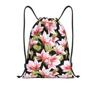 YWSOTRE Patrón Sin Fisuras Con Flor De Magnolia, Mochila con cordón, unisex, para deporte, gimnasio, informal, para el día a día, talla M