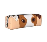 YWSOTRE Perro Jack Russell Terrier, Estuche para lápices Estuche para lápices Estuche para lápices de Cuero portátil con Estuche para cosméticos con Cremallera
