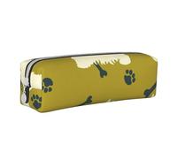 YWSOTRE Perro Silueta Oeste Highland Animal Oeste, Estuche para lápices Estuche para lápices Estuche para lápices de Cuero portátil con Estuche para cosméticos con Cremallera