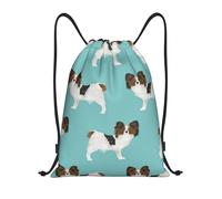 YWSOTRE Perros Papillon Lindo Perro Spaniel Toy, Mochila con cordón, unisex, para deporte, gimnasio, informal, para el día a día, talla M