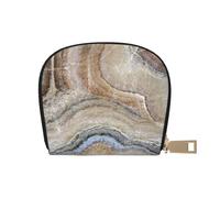 YWSOTRE Piedra Ónix Estampado Azul Pálido, Funda de Cuero de PU para Tarjetas, Tarjetero Elegante, Tarjetero Tipo Billetera