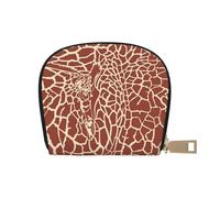 YWSOTRE Pieles y Cabezas de Jirafa, Funda de Cuero de PU para Tarjetas, Tarjetero Elegante, Tarjetero Tipo Billetera
