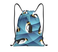 YWSOTRE Pingüino polígono abstracto, Mochila con cordón, unisex, para deporte, gimnasio, informal, para el día a día, talla M