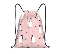 YWSOTRE Pingüinos Estrellas Ave Marina, Mochila con cordón, unisex, para deporte, gimnasio, informal, para el día a día, talla M