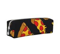 YWSOTRE Pizza Garabato, Estuche para lápices Estuche para lápices Estuche para lápices de Cuero portátil con Estuche para cosméticos con Cremallera