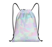 YWSOTRE Poligonal holográfico iridiscente abstracto, Mochila con cordón, unisex, para deporte, gimnasio, informal, para el día a día, talla M