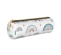 YWSOTRE Precioso Arcoiris, Estuche para lápices Estuche cilíndrico para lápices Estuche para lápices de Cuero portátil Estuche para cosméticos