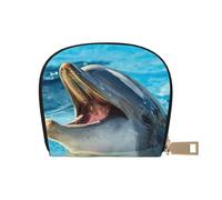 YWSOTRE Precioso delfín Impreso., Funda de Cuero de PU para Tarjetas, Tarjetero Elegante, Tarjetero Tipo Billetera