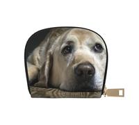 YWSOTRE Precioso Perro Labrador, Funda de Cuero de PU para Tarjetas, Tarjetero Elegante, Tarjetero Tipo Billetera