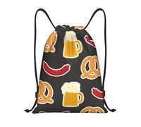 YWSOTRE Pretzel y cerveza, Mochila con cordón, unisex, para deporte, gimnasio, informal, para el día a día, talla M