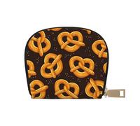 YWSOTRE Pretzels de Dibujos Animados, Funda de Cuero de PU para Tarjetas, Tarjetero Elegante, Tarjetero Tipo Billetera