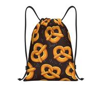 YWSOTRE pretzels de dibujos animados, Mochila con cordón, unisex, para deporte, gimnasio, informal, para el día a día, talla M
