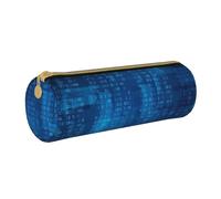 YWSOTRE Programador Código Binario Azul, Estuche para lápices Estuche cilíndrico para lápices Estuche para lápices de Cuero portátil Estuche para cosméticos
