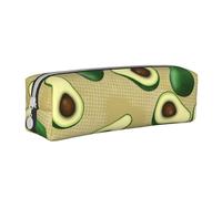 YWSOTRE Punto Aguacate Marrón, Estuche para lápices Estuche para lápices Estuche para lápices de Cuero portátil con Estuche para cosméticos con Cremallera