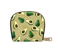 YWSOTRE Punto Aguacate Marrón, Funda de Cuero de PU para Tarjetas, Tarjetero Elegante, Tarjetero Tipo Billetera