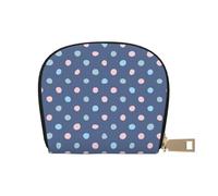 YWSOTRE Puntos De Crayón sobre Fondo Azul Marino, Funda de Cuero de PU para Tarjetas, Tarjetero Elegante, Tarjetero Tipo Billetera