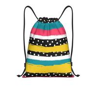 YWSOTRE Puntos Rayas, Mochila con cordón, unisex, para deporte, gimnasio, informal, para el día a día, talla M