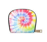 YWSOTRE Remolino en Espiral de Arco Iris Tie Dye, Funda de Cuero de PU para Tarjetas, Tarjetero Elegante, Tarjetero Tipo Billetera