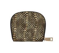 YWSOTRE Safari Africano Negro Oro Pitón Piel Animal Sepia, Funda de Cuero de PU para Tarjetas, Tarjetero Elegante, Tarjetero Tipo Billetera