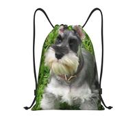 YWSOTRE Schnauzer miniatura, Mochila con cordón, unisex, para deporte, gimnasio, informal, para el día a día, talla M