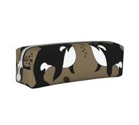 YWSOTRE Sea Life Ballena Gracioso Pez Grande Animal, Estuche para lápices Estuche para lápices Estuche para lápices de Cuero portátil con Estuche para cosméticos con Cremallera