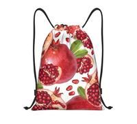 YWSOTRE Semillas de frutos de granada, Mochila con cordón, unisex, para deporte, gimnasio, informal, para el día a día, talla M