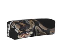 YWSOTRE Serpiente Pitón, Estuche para lápices Estuche para lápices Estuche para lápices de Cuero portátil con Estuche para cosméticos con Cremallera
