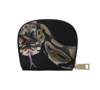 YWSOTRE Serpiente Pitón, Funda de Cuero de PU para Tarjetas, Tarjetero Elegante, Tarjetero Tipo Billetera