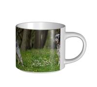 YWSOTRE Setter Inglés Césped Mascotas Perros Setter Inglés,Taza de cerámica de gran capacidad, taza de té, taza de café 450 ml