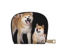 YWSOTRE Shiba Inu Akita Inu, Funda de Cuero de PU para Tarjetas, Tarjetero Elegante, Tarjetero Tipo Billetera